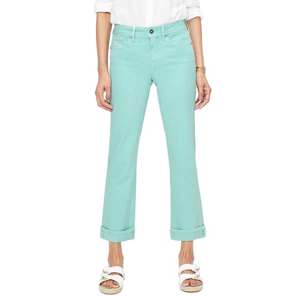 NYDJ Denim - NYDJ Marilyn Women's Blue Cuff Ankle Straight Leg Jeans 2 NWT
